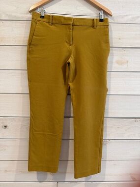 Ann Taylor Olive Mustard Cropped Trousers
